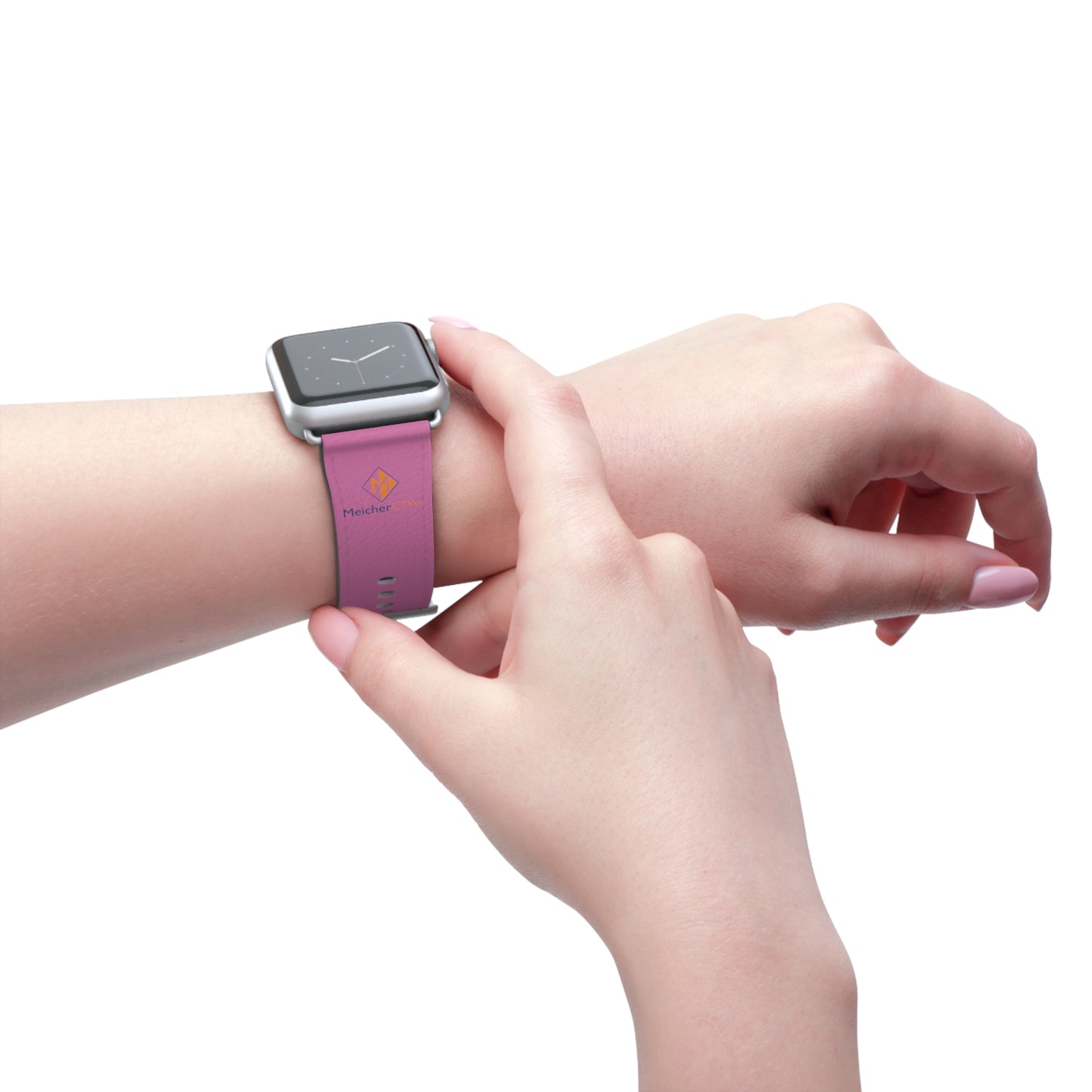 Meicher - Pink Apple Watch Band Logo Only