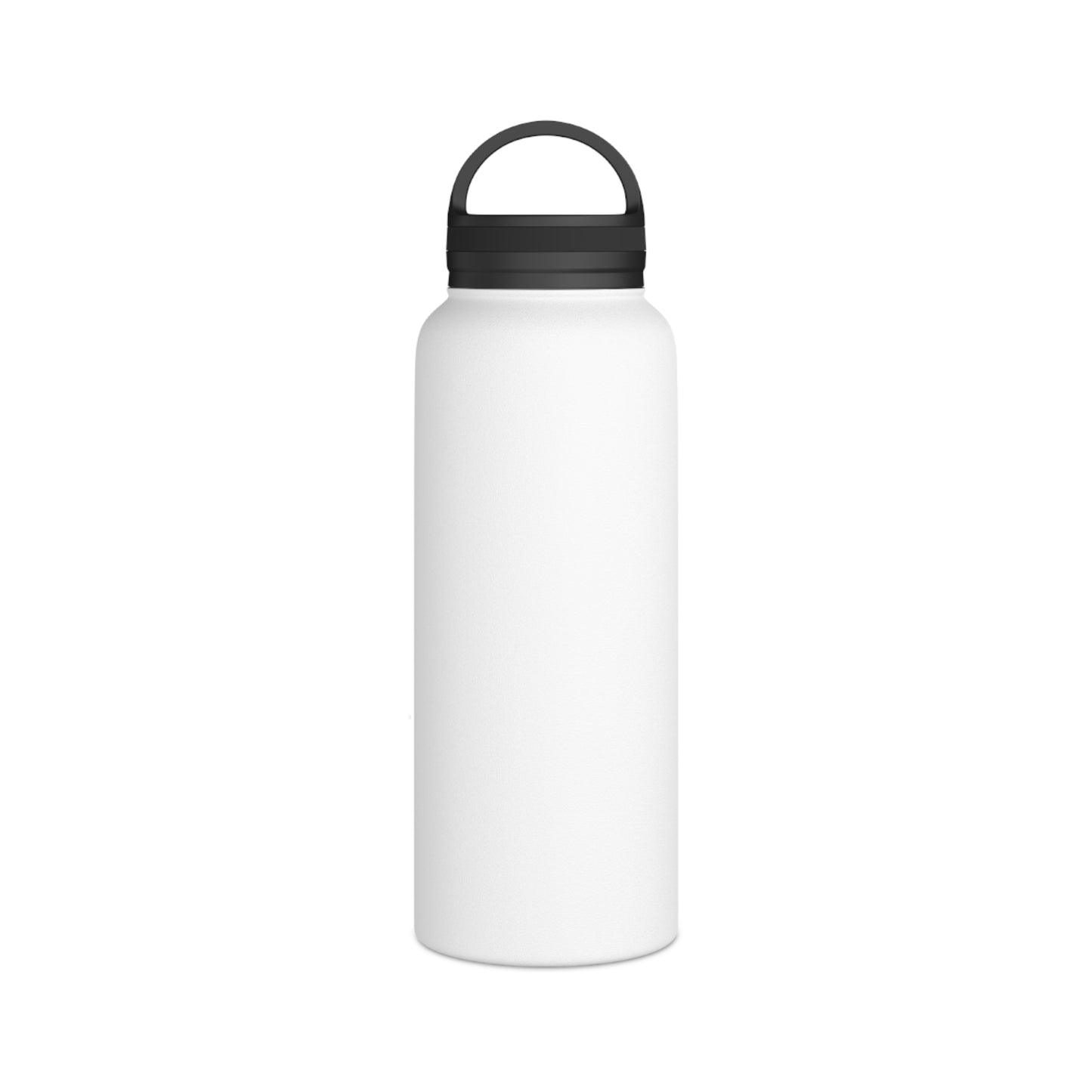 Meicher - White Stainless Steel Water Bottle, Handle Lid