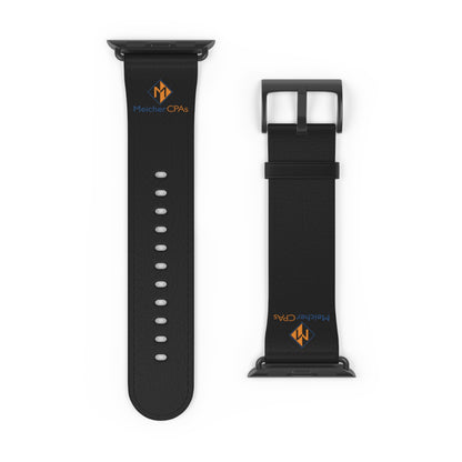 Meicher - Black Apple Watch Band Logo Only
