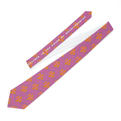 Meicher - Pink Necktie Repeating Logo