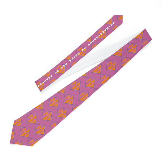 Meicher - Pink Necktie Repeating Logo