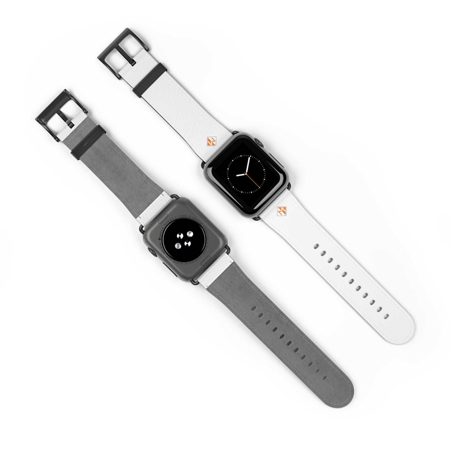 Meicher - White Apple Watch Band Logo Image Only